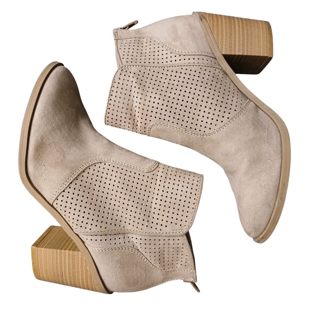 Dolcetta Womens' Ankle Zip‎ Up Booties Tan US 7 Medium #937